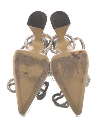 Mach & Mach Patent Leather Bow Accents Slingback Pumps