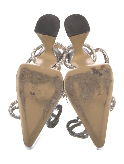 Mach & Mach Patent Leather Bow Accents Slingback Pumps