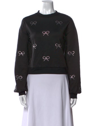 Mach & Mach Graphic Print Crew Neck Sweatshirt