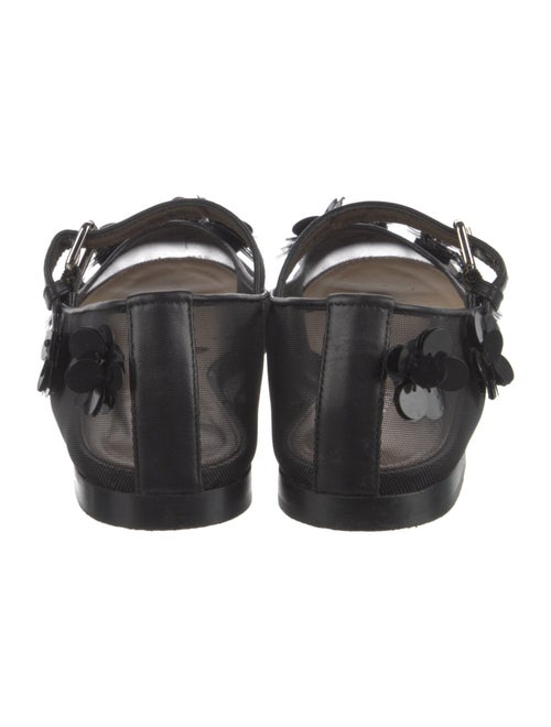 Mach & Mach Mesh Sequin Embellishments Mary Jane Flats