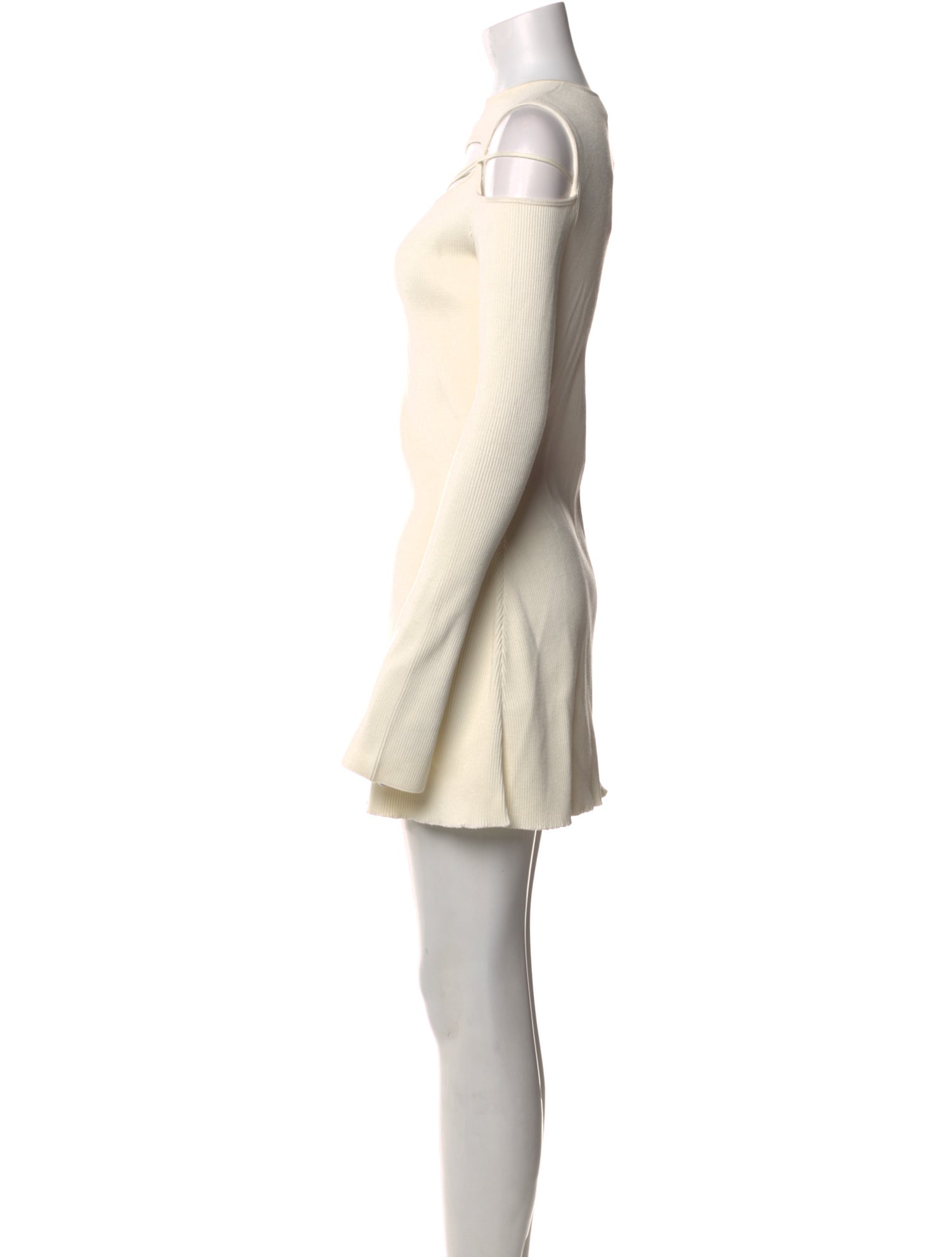 Mach & Mach Bateau Neckline Mini Dress