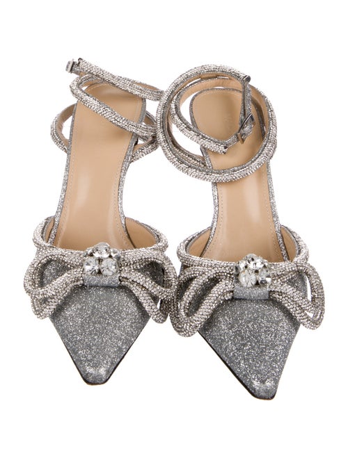 Mach & Mach Lizard Glitter Accents Slingback Pumps