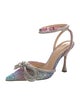 Mach & Mach Glitter Bow Accents D'Orsay Pumps