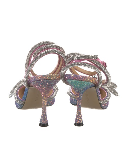 Mach & Mach Glitter Bow Accents D'Orsay Pumps