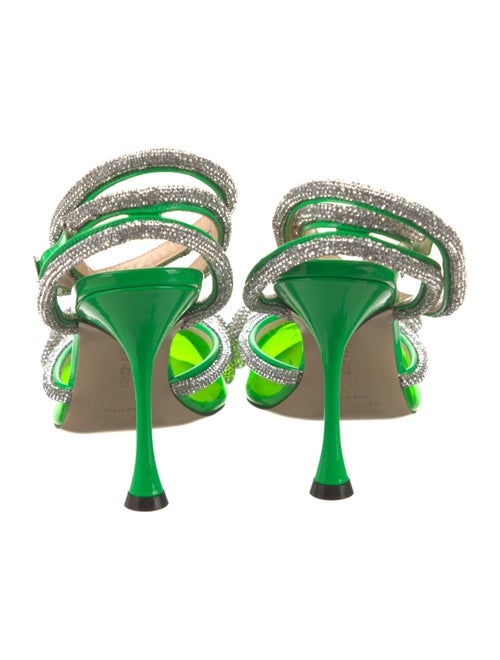 Mach & Mach PVC Bow Accents Slingback Pumps