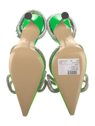 Mach & Mach PVC Bow Accents Slingback Pumps