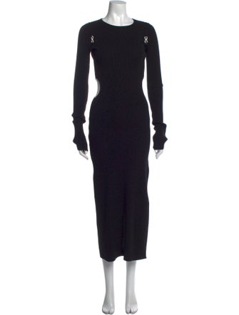 Mach & Mach Crew Neck Long Dress