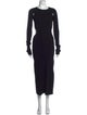 Mach & Mach Crew Neck Long Dress