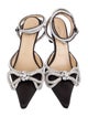 Mach & Mach Satin Bow Accents Slingback Pumps