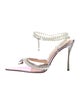 Mach & Mach PVC Crystal Embellishments Slingback Pumps