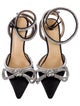 Mach & Mach Satin Bow Accents D'Orsay Pumps