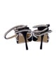 Mach & Mach Satin Bow Accents D'Orsay Pumps