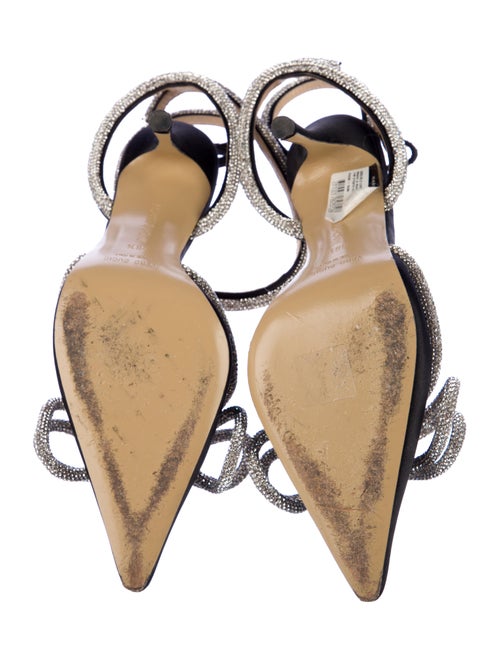 Mach & Mach Satin Bow Accents D'Orsay Pumps