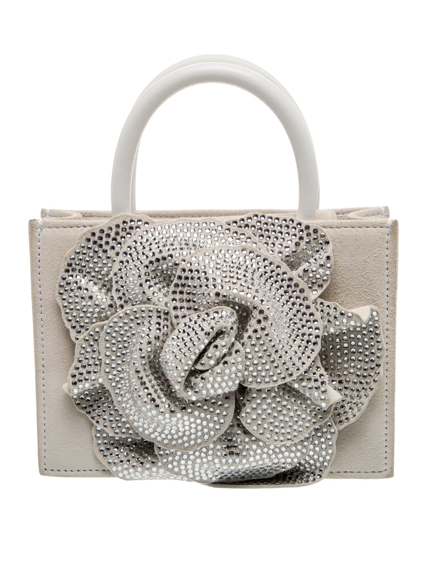 Mach & Mach Suede Top Handle Bag