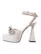 Mach & Mach Satin Bow Accents Sandals