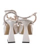 Mach & Mach Satin Bow Accents Sandals
