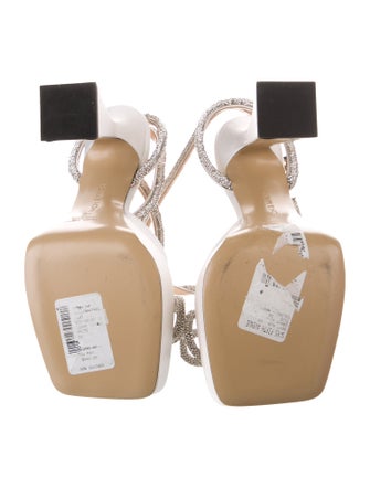 Mach & Mach Satin Bow Accents Sandals