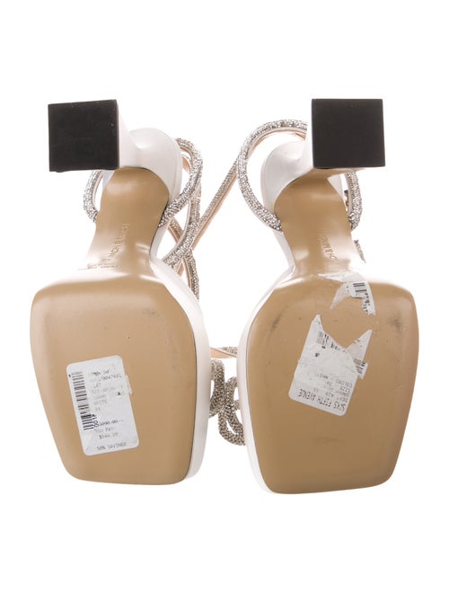 Mach & Mach Satin Bow Accents Sandals