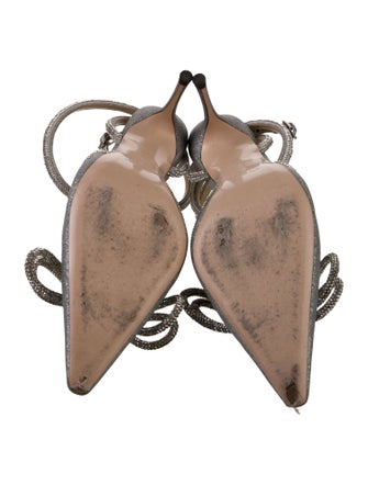 Mach & Mach Glitter Bow Accents D'Orsay Pumps