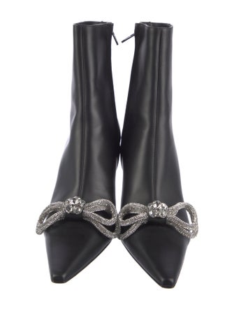 Mach & Mach Leather Bow Accents Boots