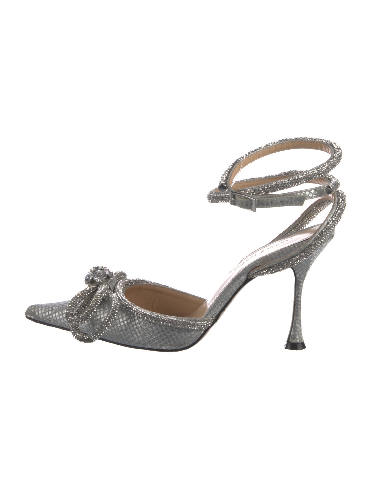 Mach & Mach Glitter Crystal Embellishments Sandals