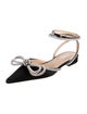 Mach & Mach Satin Bow Accents Slingback Flats