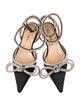 Mach & Mach Satin Bow Accents Slingback Flats