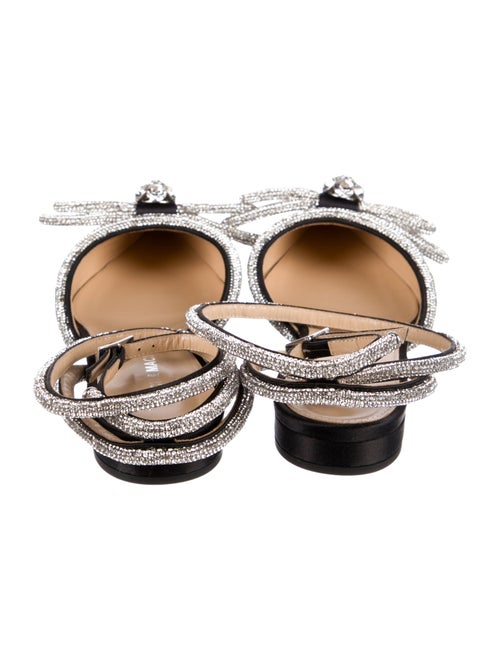 Mach & Mach Satin Bow Accents Slingback Flats