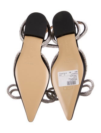Mach & Mach Satin Bow Accents Slingback Flats