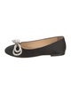 Mach & Mach Satin Bow Accents Ballet Flats