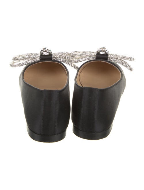 Mach & Mach Satin Bow Accents Ballet Flats