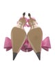 Mach & Mach Satin Bow Accents Slingback Pumps