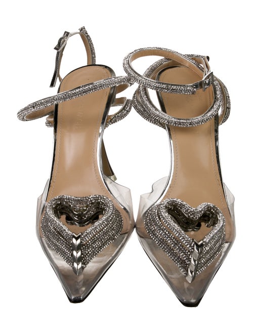 Mach & Mach Crystal Crystal Embellishments Slingback Pumps