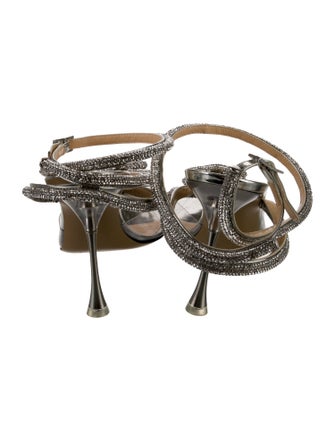 Mach & Mach Crystal Crystal Embellishments Slingback Pumps