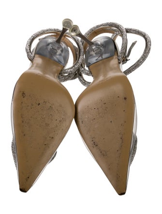 Mach & Mach Crystal Crystal Embellishments Slingback Pumps