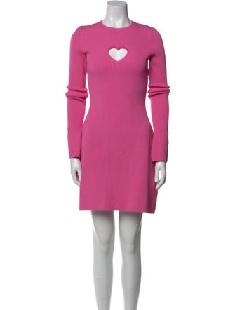 Mach & Mach Crew Neck Mini Dress