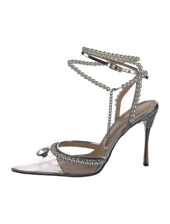 Mach & Mach PVC Crystal Embellishments D'Orsay Pumps
