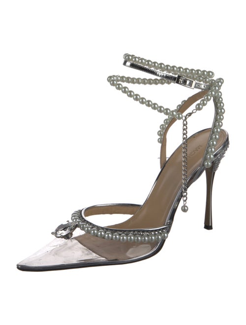 Mach & Mach PVC Crystal Embellishments D'Orsay Pumps