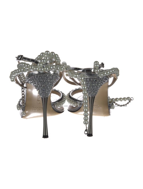 Mach & Mach PVC Crystal Embellishments D'Orsay Pumps