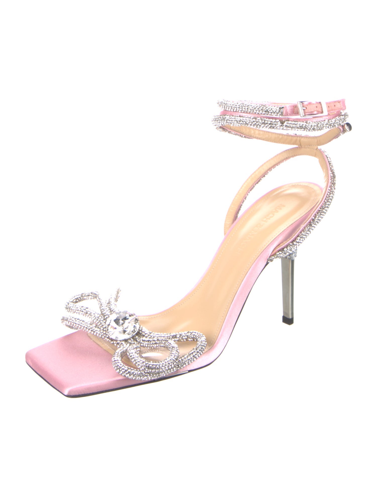 Mach & Mach Satin Colorblock Pattern Sandals w/ Tags