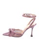 Mach & Mach Satin Bow Accents Sandals