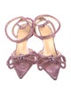 Mach & Mach Satin Bow Accents Sandals