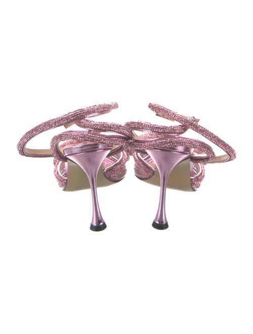 Mach & Mach Satin Bow Accents Sandals