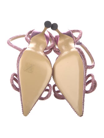 Mach & Mach Satin Bow Accents Sandals