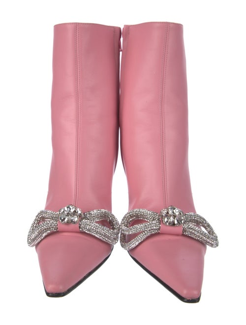 Mach & Mach Leather Bow Accents Sock Boots