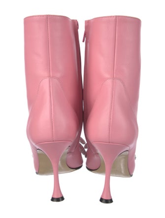 Mach & Mach Leather Bow Accents Sock Boots