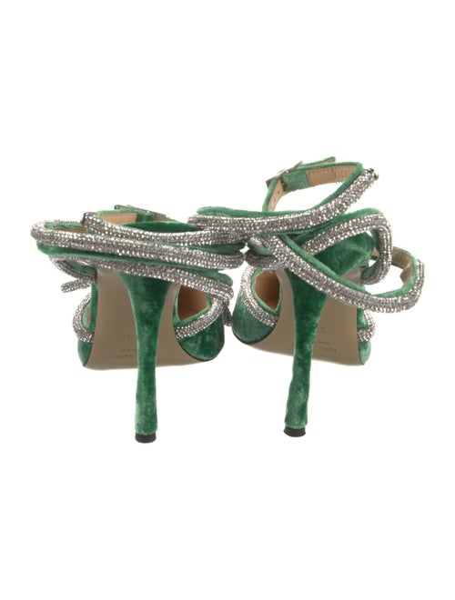 Mach & Mach Satin Bow Accents Slingback Pumps