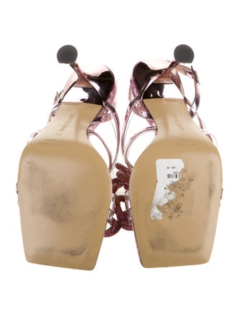 Mach & Mach Patent Leather Bow Accents Mules