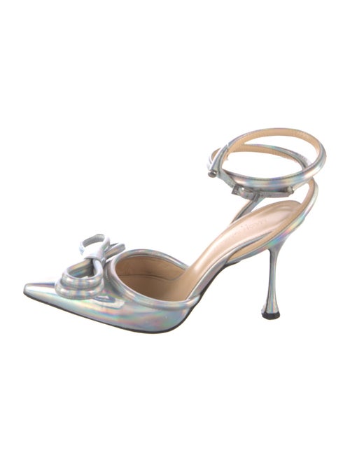 Mach & Mach Patent Leather Bow Accents D'Orsay Pumps