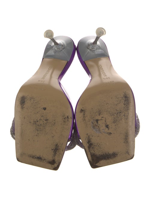 Mach & Mach Patent Leather Bow Accents Slides